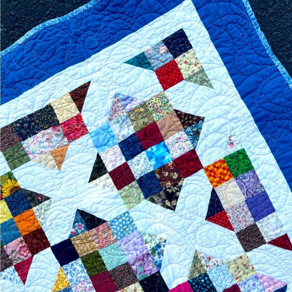 Arkansas Crossword Quilt Colorful Patchwork Quilt